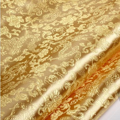 90cm_100cm_antique_brocade_fabric_dragon_costume_fabric_clothing_fabric_light_golden_brocade_bottom_golden_dragon